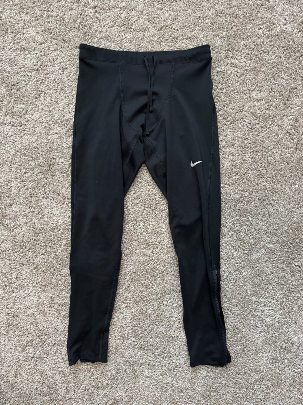 Nike Mens Black Running Tights Size M